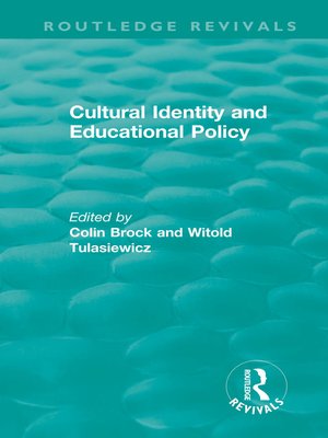 cover image of Cultural Identity and Educational Policy